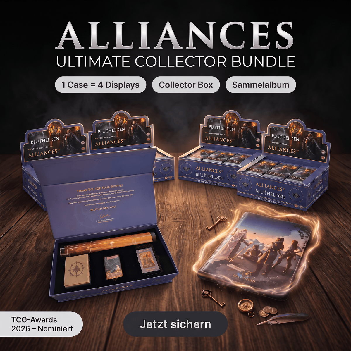 Bluthelden TTCG - Alliances Sammler Bundle - Zauberhand Premium Zubehör für TCG