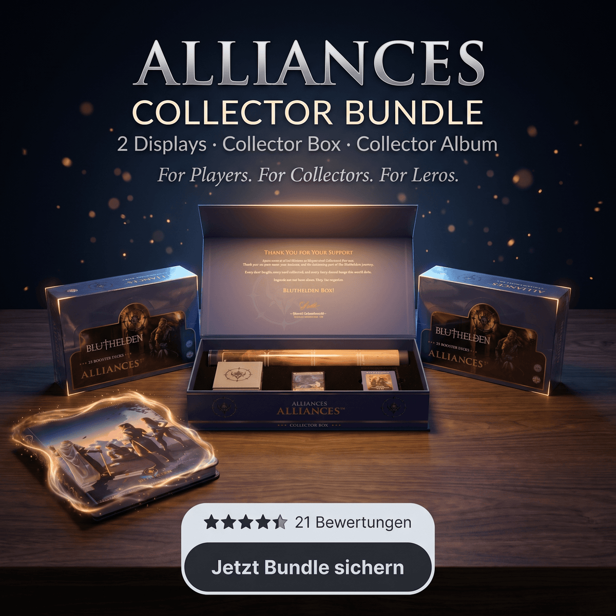 Bluthelden TTCG - Alliances Sammler Bundle - Zauberhand Premium Zubehör für TCG