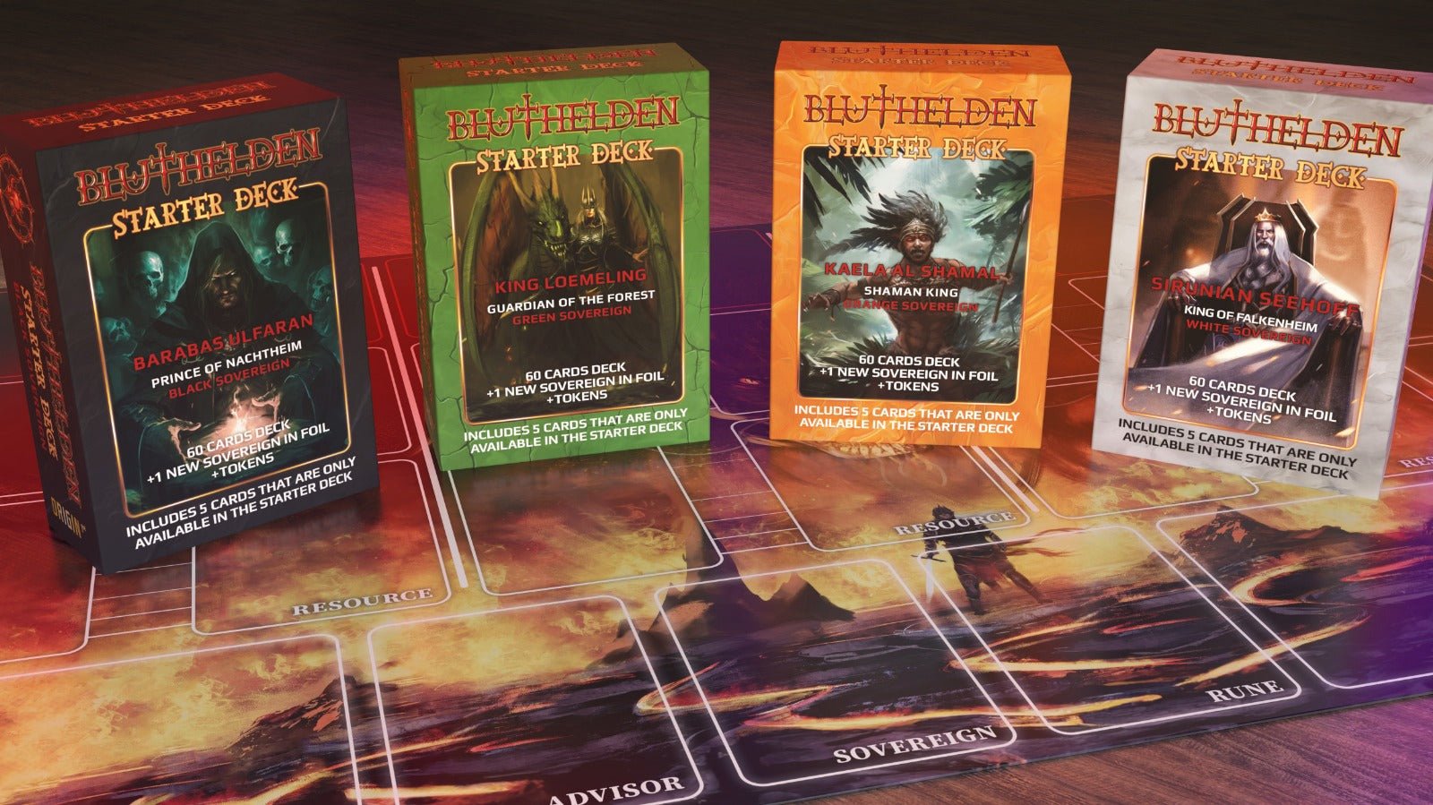 Bluthelden TTCG - First Print "Origin" - Starter Deck Black - Zauberhand