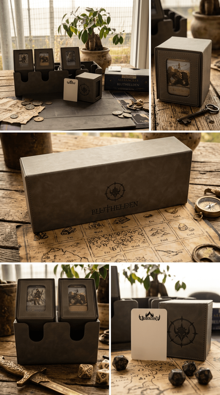 Deck-Box "Origin" 4 x 80+ Karten Decks - Zauberhand Premium Zubehör für TCG