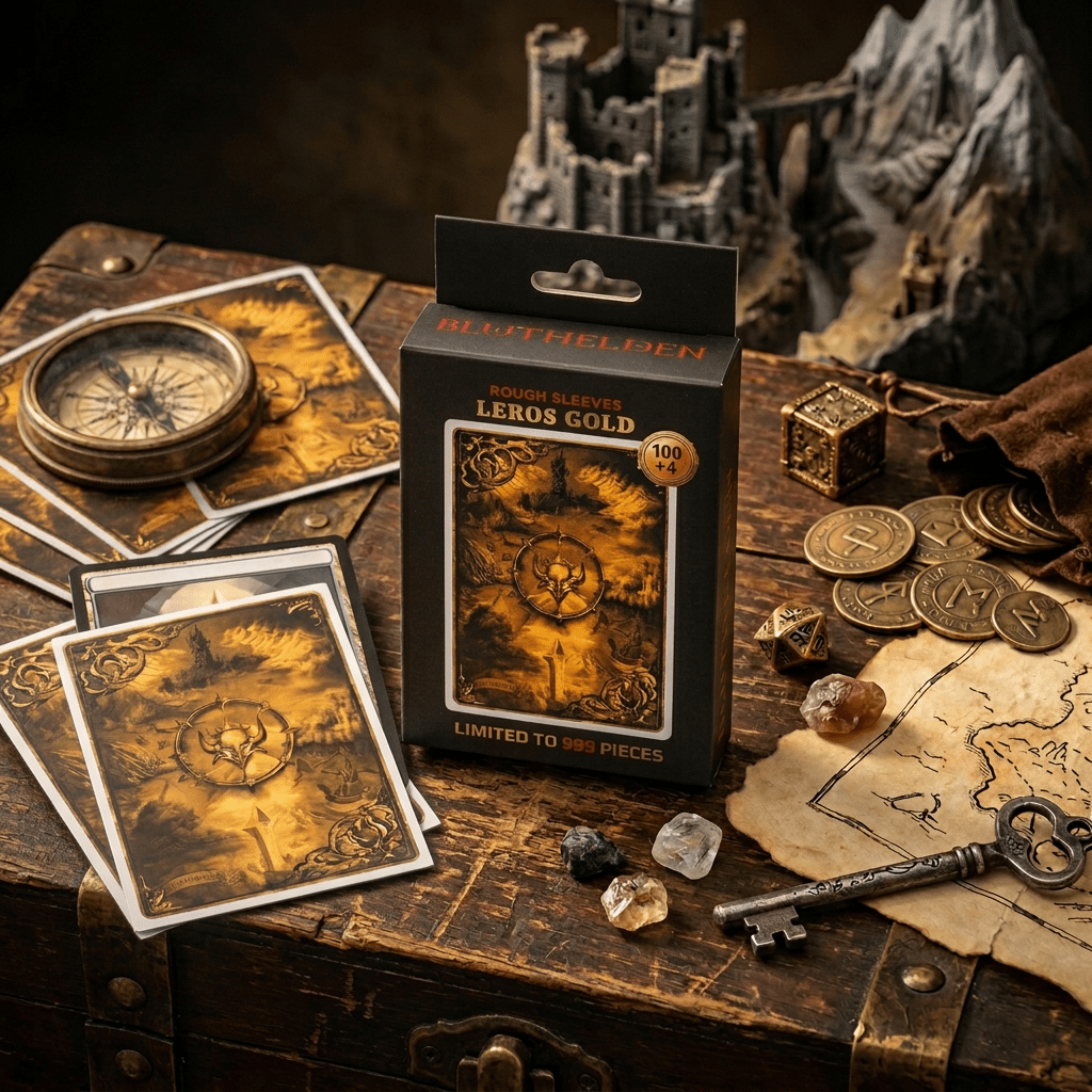 Rough Artwork Hüllen "Leros" Gold - 104 Stück - Zauberhand Premium Zubehör für TCG