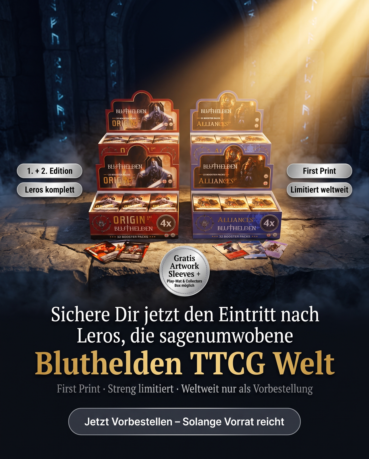 Bluthelden TTCG - 1. und 2. Edition Bundle - 1 bis 4 Displays