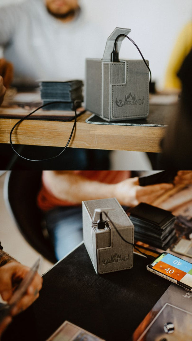 Deck-Box, mit Commander Hülle und USB-Powerbank für Sammelkartenspiele - Zauberhand